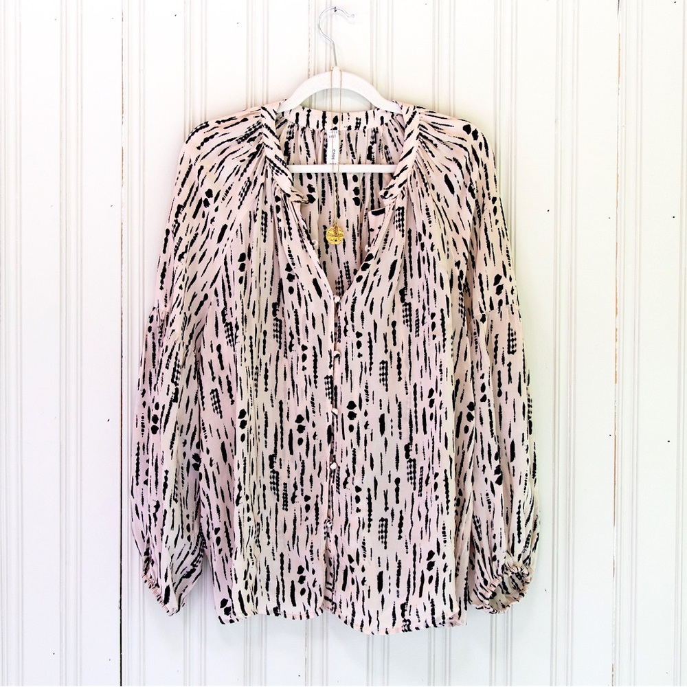Mango Button Down Blouse